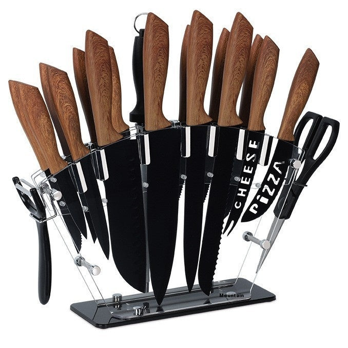 20-Piece Knife Block Set — Full Stainless Cutlery
